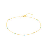 Enamel Evil Eye Station Anklet